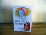 Klappkarte "Happy Birthday" (Luftballons)