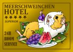Schild (stabil) "Meerschweinchen-Hotel"